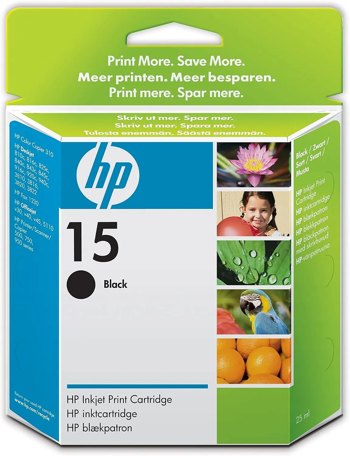 HP 15 CARTUCHO DE TINTA HP15 NEGRO (C6615DE) — Cartuchos tinta originales