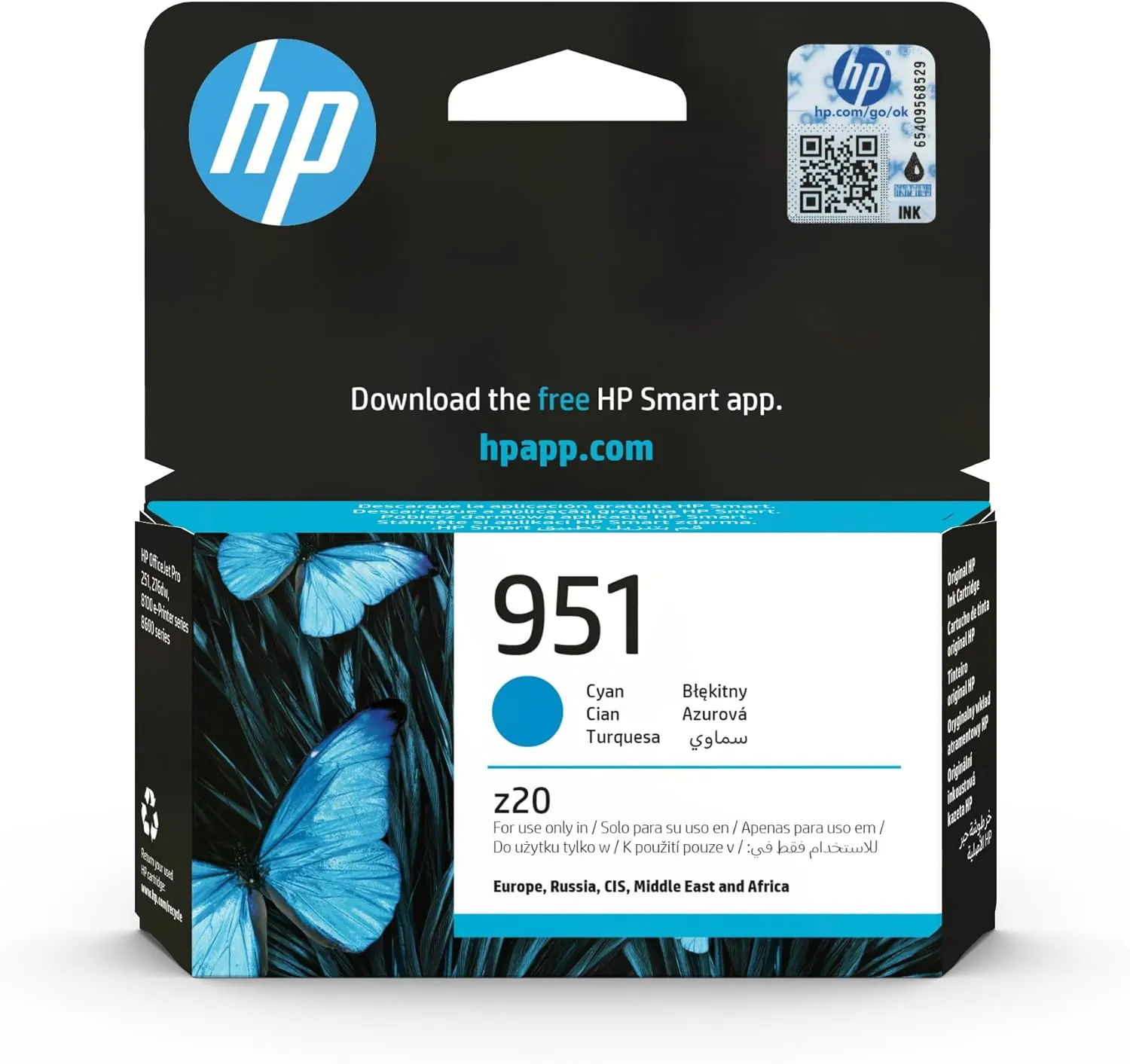 HP 951 CARTUCHO DE TINTA HP951 CIAN (CN050AE) — Cartuchos tinta originales
