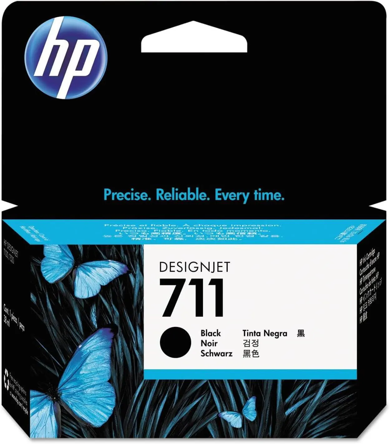 HP Cartucho de tinta DesignJet 711 negro de 38 ml — Cartuchos tinta originales