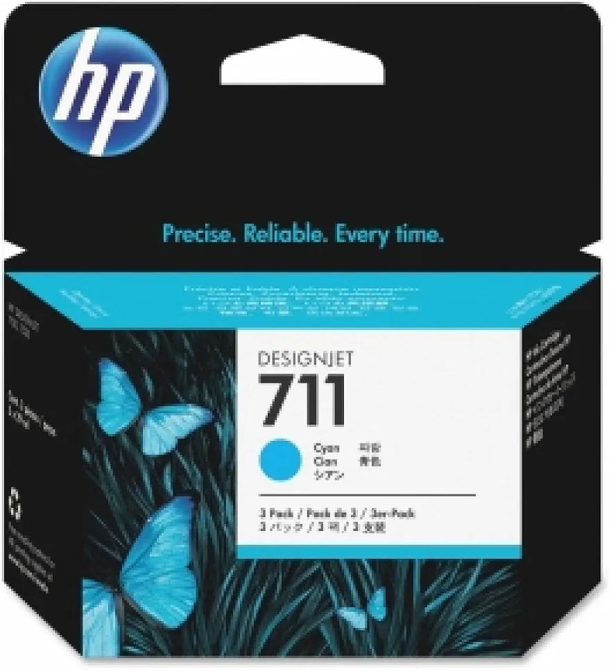 HP 711XL PACK 3 CARTUCHOS DE TINTA HP711XL CIAN (CZ134A) — Cartuchos tinta originales