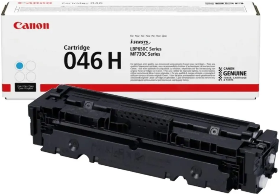 Canon cartucho 046H de tóner original cian para impresoras láser i-SENSYS LBP653Cdw, LBP654Cx,i-SENSYS MF732Cdw, MF734Cdw, MF735Cx — Tóners originales