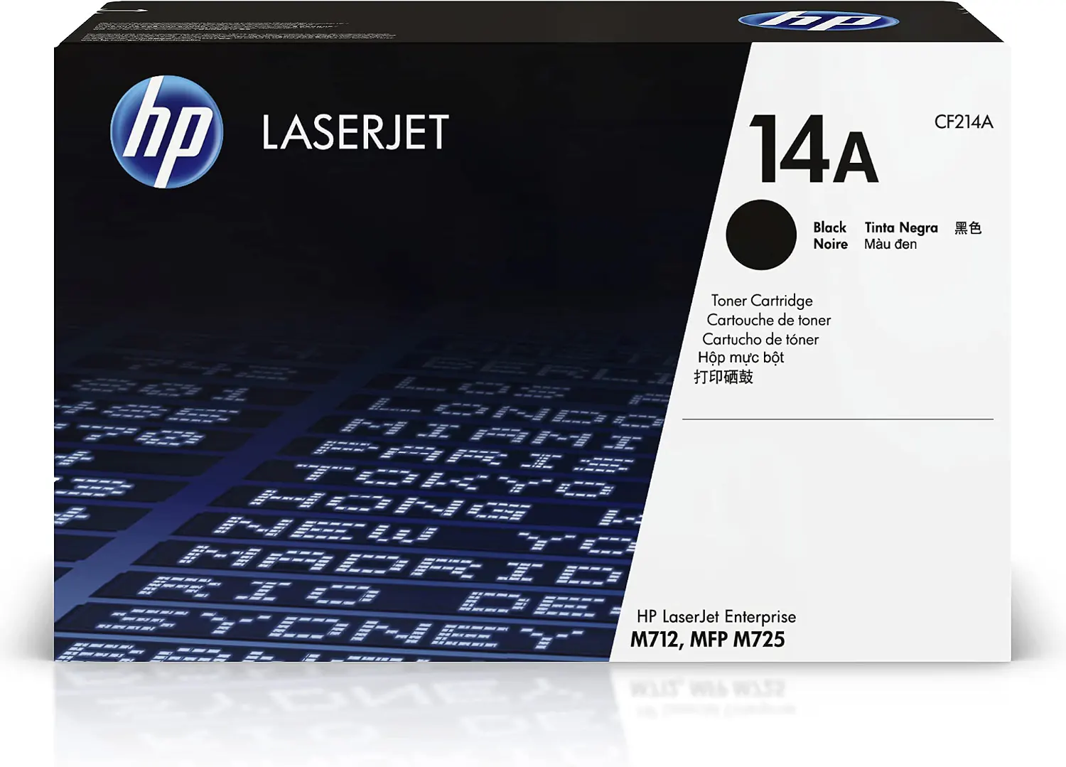 HP 14A CF214A, Negro, Cartucho Tóner Original, de 10.000 páginas, para impresoras HP LaserJet Enterprise 700 M712, M725dn, M725f, M725z, M725z+, M712dn, M712xh — Tóners originales